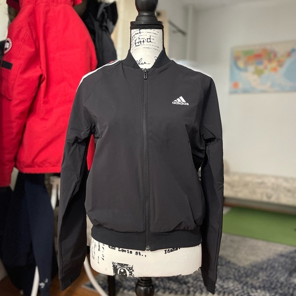 NWT Women Size Small Adidas Essentials 3-Stripes Multi-sport Track Jacket Black - Picture 7 of 13